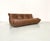 Mid-Century Modern French Togo Sofa in Dark Cognac Leather attributed to Michel Ducaroy for Ligne Roset For Sale - Image 3 of 15