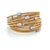 Contemporary 18k Bicolor Gold and Diamond Wrap Bangle Bracelet For Sale - Image 3 of 6