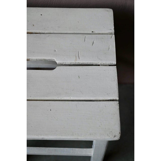 Beige Vintage Bohemian Wooden Farmhouse Stool, 1950s For Sale - Image 8 of 9