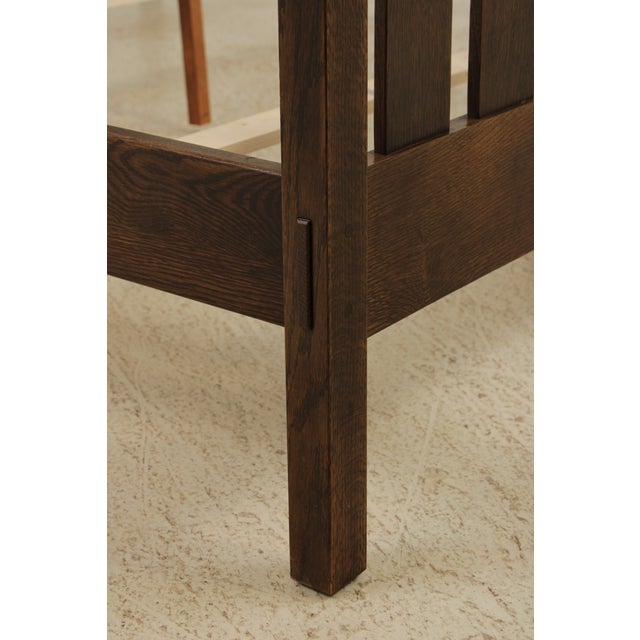 Stickley King Size Mission Oak Arts & Crafts Bed For Sale - Image 11 of 15