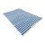 Handmade Sky Blue and White Cotton Vegetable Dyed Striped Rug - 14'x16' For Sale