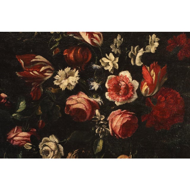 Giovanni Stanchi, Still Life with Vase of Flowers, 1680, Oil on Canvas For Sale - Image 6 of 15