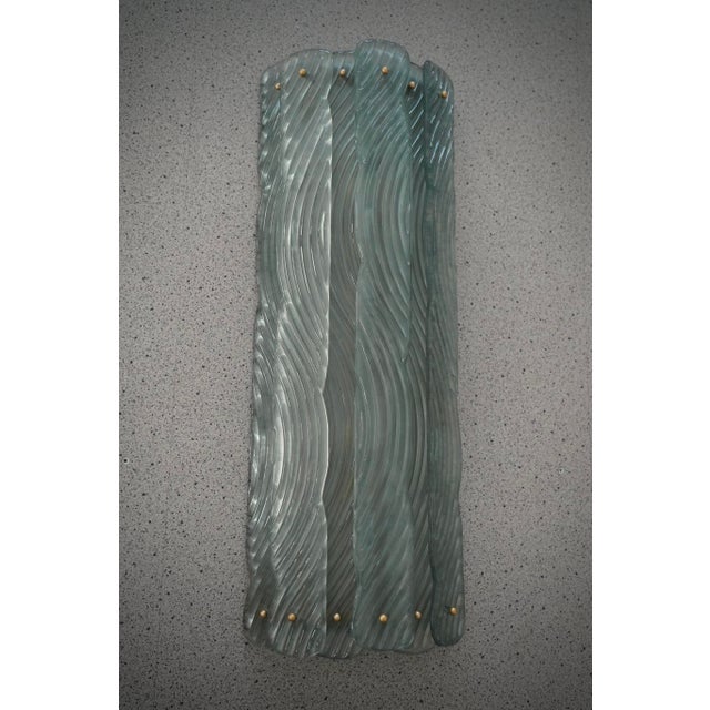 Semi Circle Murano Green Glass Wall Light by Fontana Arte, 2000 For Sale - Image 10 of 10