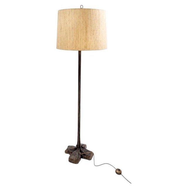 Metal Bronze Floor Lamp attributed to Lothar Klute, 1970s For Sale - Image 7 of 7