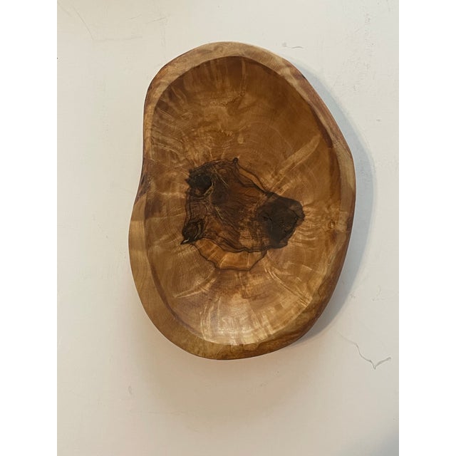 1990s Burl Wood, Olive and Wormy Elm Bowl and Dish, a Pair For Sale In Savannah - Image 6 of 10