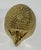 Vintage Virginia Metalcrafters heavy brass paper weight shaped as a prickly round hedgehog. Marked 1994. Lovely patina.