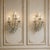 Neoclassical Pair of Vintage Solid Brass and Cut Crystal Wall Sconces For Sale - Image 3 of 18