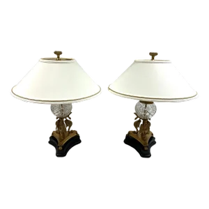 Pair of Frederick Cooper Bird of Paradise Lamps