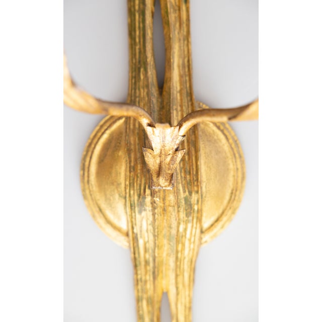 Florentine Vintage Italian Florentine Giltwood & Tole Tassel Candle Sconce For Sale - Image 4 of 8
