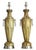 Chinoiserie Large Lamps Sage Green & Bronze Painted Plaster New Nickel Silver Hardware - Pair For Sale - Image 3 of 14