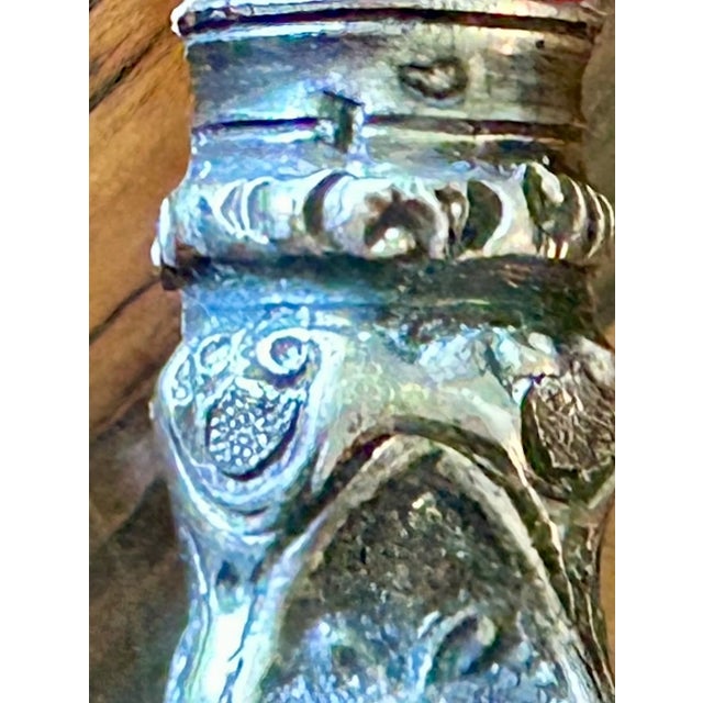 Late 19th Century Antique French Silver-Mounted Carnelian Desk Seal For Sale - Image 5 of 6