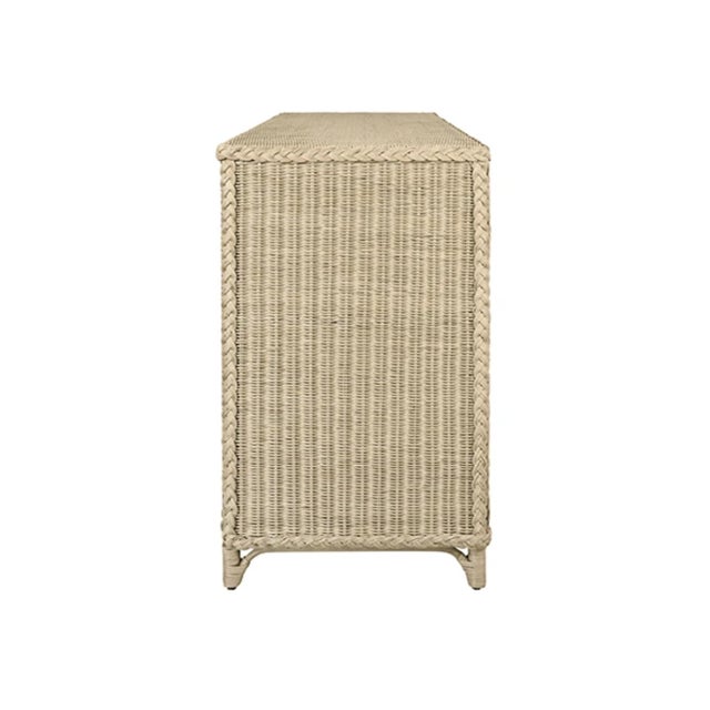 Tan Matthew Izzo Home Bowden Wrapped Rattan Six Drawer Chest For Sale - Image 8 of 9