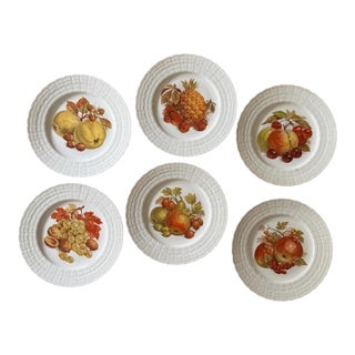 Vintage Hutschenreuther German Fruit Plates – Set of 6 For Sale