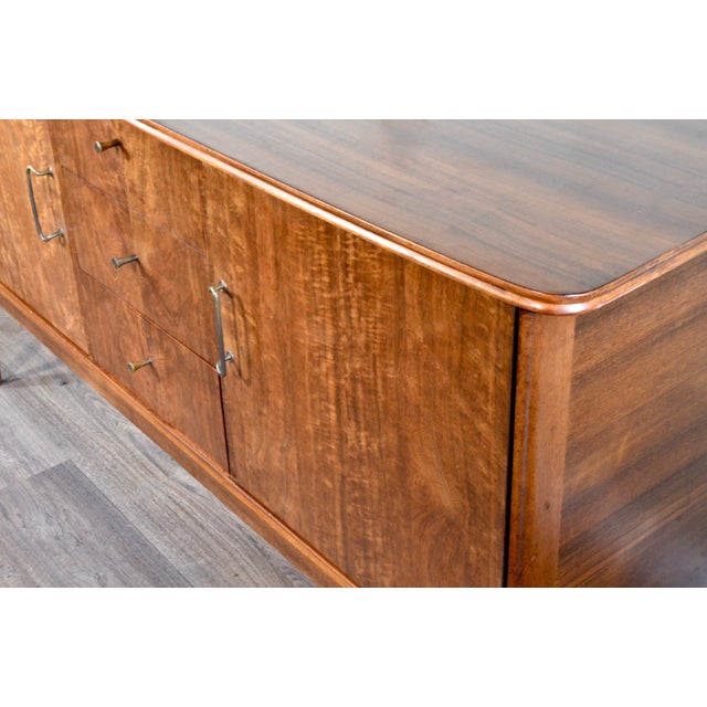 Wood Brass and Walnut Sideboard from Vanson, 1960s For Sale - Image 7 of 9