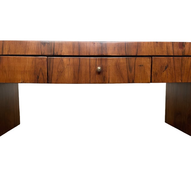 Early 20th Century Art Deco Brazilian Rosewood Veneer Waterfall