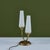 Brass Petite Milk Glass Table Lamp With Pedestal Base For Sale - Image 8 of 16
