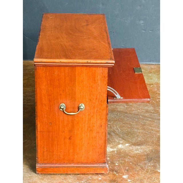 English Lift-Top Folding Front Chest of Mahogany From the Edwardian Era For Sale - Image 4 of 14
