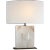 Ashlar Medium Table Lamp in Alabaster and Bronze with Linen Shade Designer: Ian K. Fowler Height: 22" Shade Detail: 17.5"...