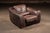 Italian Late 20th Century Overstuffed Leather Lounge Chair in Brown by Incanto Divani For Sale - Image 3 of 12