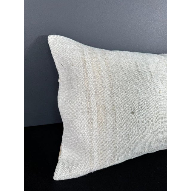Turkish Hemp Pillow Cushion Natural Beige Pillow Cushion Cover 16" x 24" For Sale - Image 4 of 4