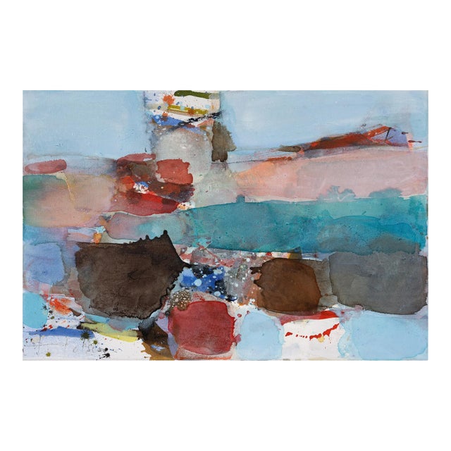 Contemporary Abstract Acrylic on Canvas "Lighthouse" by Greet Helsen For Sale