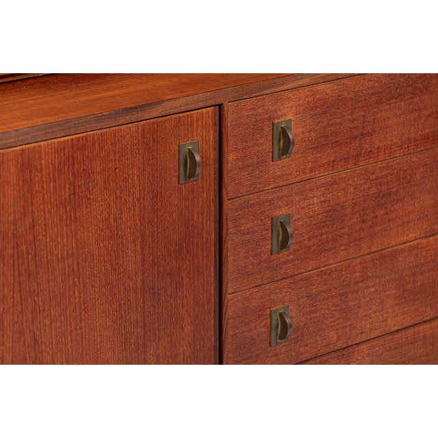 Mid-Century Danish Teak Secretary Desk Bookcase by Peter Løvig Nielsen, 1960s For Sale - Image 11 of 16