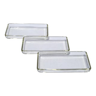 1970s Gucci Style Rectangular Murano Art Glass Serving Dish - Set of 3 For Sale