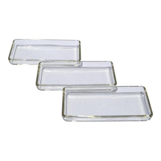 1970s Gucci Style Rectangular Murano Art Glass Serving Dish - Set of 3 For Sale