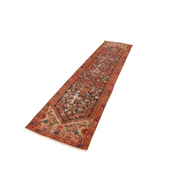 Shabby Chic Mid 20th Century Distressed Antique Malayer Runner For Sale - Image 3 of 7