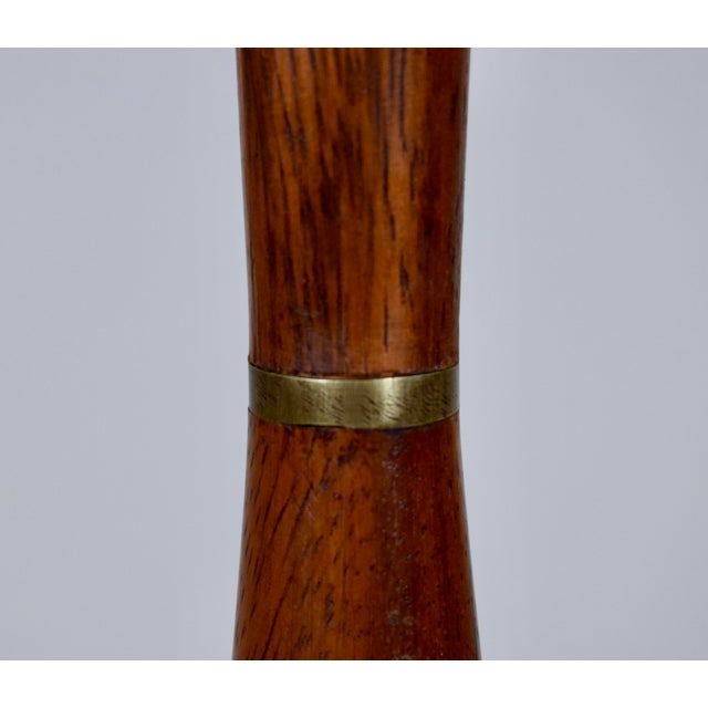 1960s Mid-Century Modern Raymond Pfennig Wood Turned Floor Lamp for Zina Lamp Co. For Sale In Philadelphia - Image 6 of 9