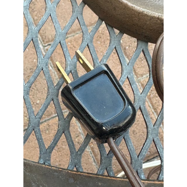 Art Deco Antique Iron Desk Lamp For Sale - Image 3 of 3