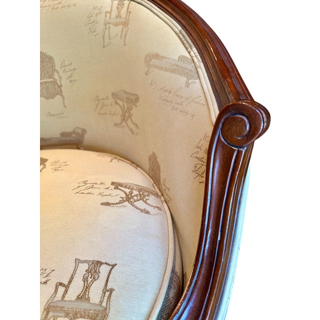 French Louis XVI Style Bergere Armchair. For Sale - Image 10 of 16