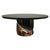Wood "Sparrow" Round Table With Stainless Steel, Bronze Details, Handmade For Sale - Image 7 of 7