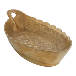 Pickard China 419 24kt Gold Encrusted Leaf Shape Serving Tray Dish Platter