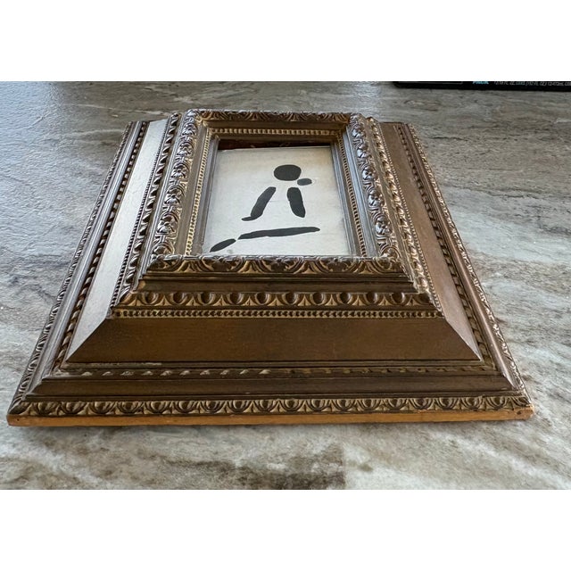 Contemporary McKenzie Dove Original Abstract Painting in Vintage Frame For Sale In Houston - Image 6 of 8