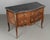 French Louis XV Commode Sauteuse With Marquetry and Turquin Marble, C. 1750 For Sale - Image 3 of 17