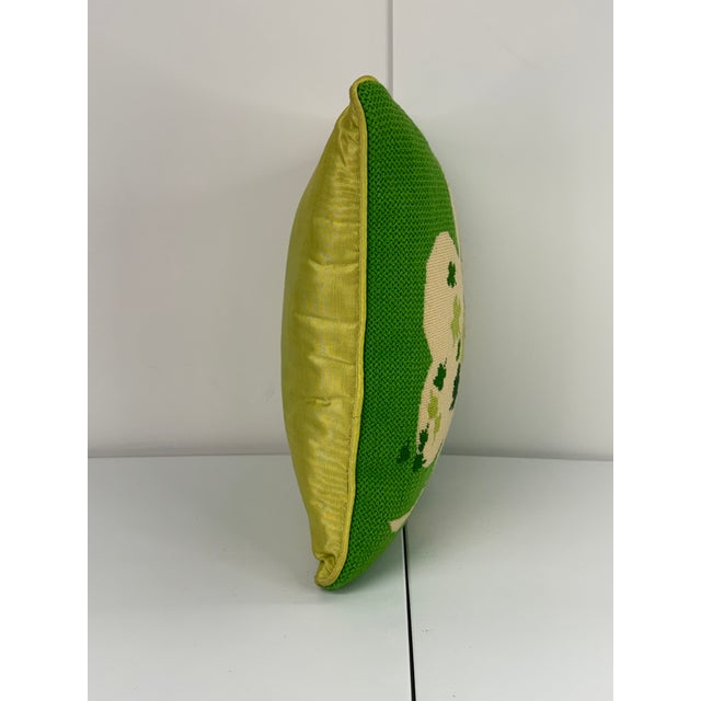 Vintage Shamrock Throw Pillow For Sale - Image 4 of 12