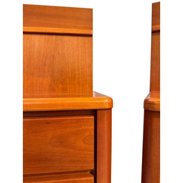 Vintage Cherry Wood Chest of Drawers from Hülsta, 1980, Set of 2 For Sale - Image 10 of 13