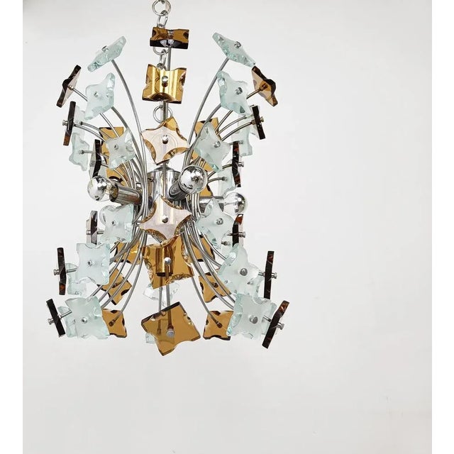 Mid-Century Sputnik Chandelier in Glass, 1970s For Sale - Image 4 of 10