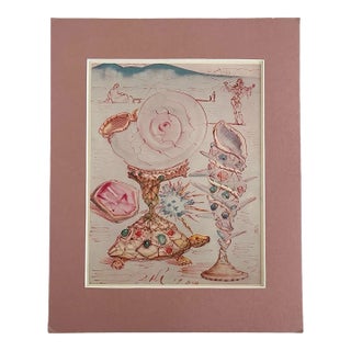 1956 After Dali, Turtle and Jewels First Edition Period Lithograph From Mrs. Albert D. Lasker Collection For Sale