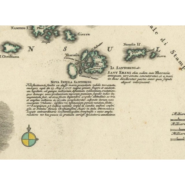 Map of Engraving Crete, Candia and Aegean Islands from Homann Heirs, 1749 For Sale - Image 4 of 10