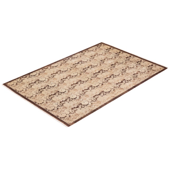 Brown Mogul, One-of-a-Kind Hand-Knotted Area Rug - Brown, 5' 2" x 7' 10" For Sale - Image 8 of 8
