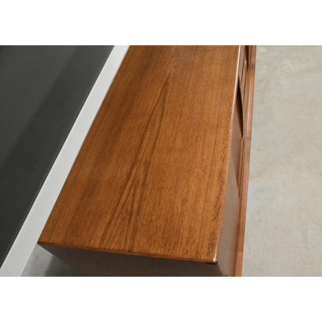 Brown 1960s Refinished Arne Vodder for Skovby 86” Teak Credenza For Sale - Image 8 of 13