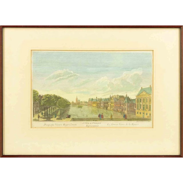 Unknown, Le Fameux Vivier de la Haye, Original Etching, 18th Century, Framed For Sale - Image 4 of 4