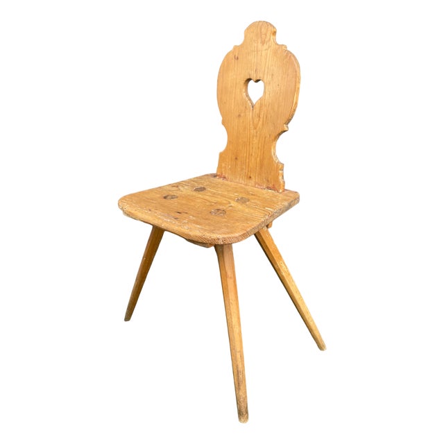 Blonde Fir Chair, 1850s For Sale