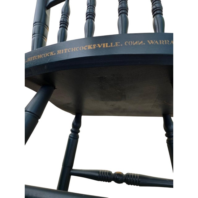 Pair of Vintage L Hitchcock Plank Bottom Dining Side Chairs Paint Decorated For Sale - Image 13 of 16