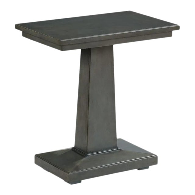Woodbridge Furniture Metropolitan Chairside Table in Charcoal Finish For Sale