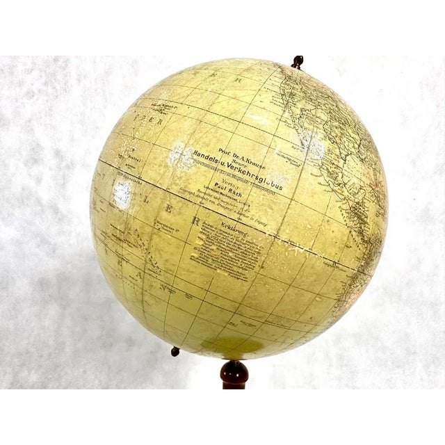 German Art Deco Globe from Paul Räth & Dr. A. Krause, 1920s For Sale - Image 4 of 13