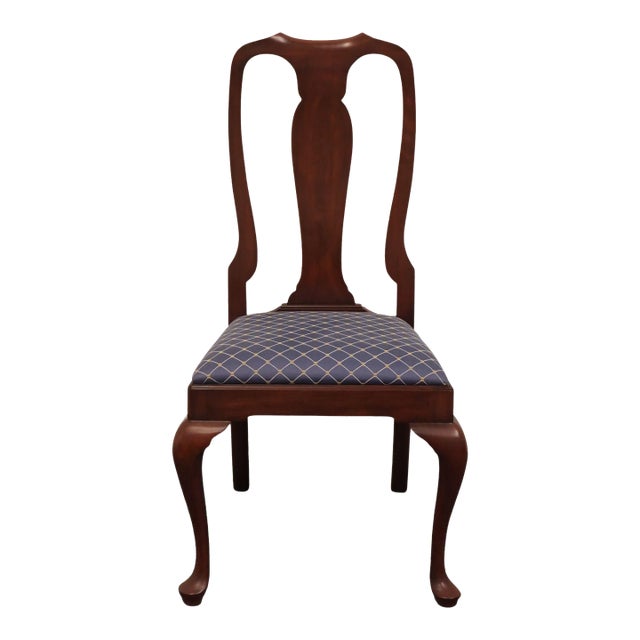 Henkel Harris Traditional Queen Anne Style Wild Black Cherry Dining Side Chair 105s For Sale
