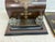 Antique 19th Century Brass Wood English Inkwell Letter Pen Stand Writing Book For Sale In New York - Image 6 of 14
